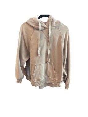 American Eagle Outfitters Tan Hooded Sweatshirt